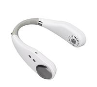 Denash Cemetery -Ventile a Collo Senza 3000 MAh Posizione di 3000 MAh Mani Tranquille per Gite in Ufficio, Ventola del Collo Portatile per Donne in Silicone Materiale (WHITE)