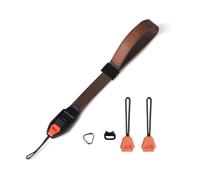 Denash Cinturino a Mano della Fotocamera, Cinghia del Polso con Fotocamera Stabilizzata, Regolazione Rapida della Corda in Nylon, Strato di Pelle, Carico Sicuro 75 Kg, Adatto per (BROWN)
