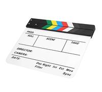Denash Clap -Stick Magnet Build -In Film Clapperboard Easy to Eraser Chalk, 30x25cm Director Board Board Role Playing Fotografico PROP (Lavagna colorata (PAV1))