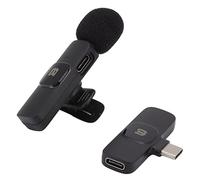 Denash Collezione Wireless Lavalier Microfone Revers MIC 360 -Drad per Considerazione in Streaming Live, Adatto per le Registrazioni Video di Trasmissione Black