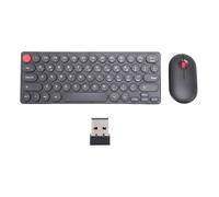 Denash Combo Mouse Tastiera Wireless retrò, 64 Tasti Rapid Response Tastiera 1200DPI Mouse, Design del Sonno Automatico Unico, Connessione Wireless a 2,4 GHz, per, per OS X (Black)