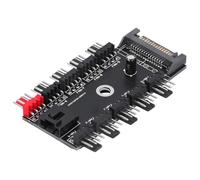 Denash Controller di velocità della Ventola a 10 Vie Efficiente del della Ventola di Interfaccia per Telaio per Computer 4pin Espanta della, Accessori da 12 V per Appassionati di PC
