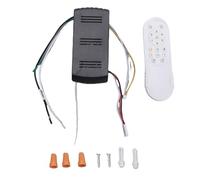 Denash Controllo Telecomando Alla Ventola del Soffitto, 6 Marcia Regolabile luminosità Regolabile, Telecomando a Soffitto Universale da 2h 4h, Materiale ABS