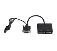 Denash Convertitore Separatore di Interfaccia Multimediale Ad Alta Definizione per VGA - Plug di Installazione Rapida per Monitor, Proiettori (BLACK)
