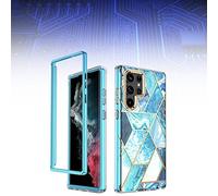 Denash Coperchio di Protezione del Telefono per S22Ultra, Copertina per Telefoni a Corpo Completo di Shock con Posizione del Foro Precisa per gli Amanti del Telefono (Blu elettrolitico)