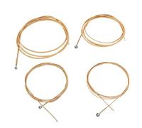 Denash Corde per Basso Acustico a 4 Corde, Set di Ricambio per Basso | Tono caldo ed equilibrato, filo di ottone resistente, esercitazioni e concerti dal vivo, design sicuro con estremità a