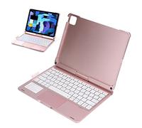 Denash Custodia IOS per Modello Air 5a Generazione 2022, Custodia Universale per IOS Retroilluminata RGB da 10,9 Pollici con Tastiera, Custodia con Tastiera Touchpad IOS Ruotabile a 360°