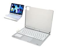 Denash Custodia IOS per Modello Air 5a Generazione 2022, Custodia Universale per IOS Retroilluminata RGB da 10,9 Pollici con Tastiera, Custodia con Tastiera Touchpad IOS Ruotabile a 360°