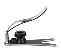 Denash Cutter di Castagno in Acciaio Inossidabile Senza Sforzo Si Apre per Tutti i Dadi, Supporto Marrone Portatile per Picnic, Gite a Campo [304 Acciaio Inossidabile]]