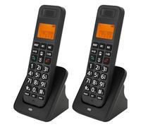 Denash DECT 6.0 Telefono Cordless con Blocco delle Chiamate, a Lungo Raggio, Grande Schermo e Altoparlante Duplex Completo per Anziani, Affari, (BLACK)