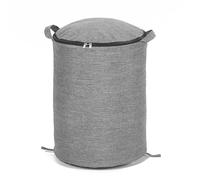 Denash Denash Secchio Portaoggetti per Giocattoli con Tappetino da Gioco, Organizer Pieghevole in Tessuto da 13,4x16,5 Pollici, Organizer per Giocattoli per Bambini con Tappetino da Gioco (GRAY)