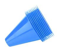 Denash Dischi di Marcatura Durevoli Cono da Allenamento per Calcio per Allenamenti di Calcio, Materiale PE, Colore Brillante, 10 Pezzi per Allenatori/Giocatori (Blue)