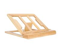Denash Distano Pieghevole Piegatura del Tablet Portatile per Comodi Lavori Desktop Che il Dramma Persegue su Laptop e Tablet Inferiori a 14 Pollici (Colore legno chiaro)