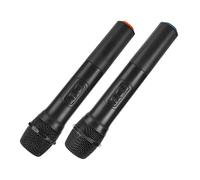 Denash E7 Microfono Portatile Wireless Universale con Antenna del Ricevitore, Segnale Stabile per Riunioni di Business -karaoke KTV, Plug & Play per il Destinatario a Doppio Canale, 2 Microfoni per