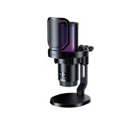 Denash EJoy Uni Pro Microfono USB da Gioco Wireless con Illuminazione RGB Dinamica per la Registrazione di Podcast in Streaming, Microfono a Condensatore Cardioide per Giocatori/Streamer/Creatori