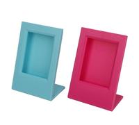 Denash Frame di Foto Autonoma 2 Pcs Frame di Foto Piombo per Mini 12 11 9 8 7 Materiale Acrilico Ideale per Registrare Buoni Ricordi (Blu rosso)