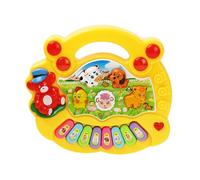 Denash Giocattolo con Tastiera Musicale per Bambini, Elettronico con modalità Didattica dei Suoni degli Animali per L'apprendimento Precoce, Realizzato in Materiale Plastico Sicuro per (YELLOW)