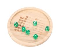 Denash Gioco di Gioco per Vassoio in Legno Classico in Legno con 6 Dadi Ideali per la Festa in Famiglia a Casa di Famiglia