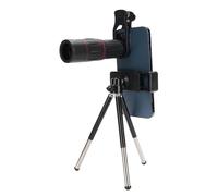 Denash Kit di Lenti Telefonici 28x, Clip Universale sul Set con Teleobiettivo/Lenti Wide/Macro/Fisheye e Treppiede per Smartphone
