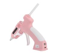 Denash Kit Elettrico per Colla a Caldo, Strumento per Colla a Caldo Senza Fili con 10 Bastoncini Ad Alta Adesione da 7 Mm, per Lavori Domestici e Riparazioni (PINK)