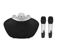 Denash Macchina Karaoke Wireless Portatile con Luci RGB per Famiglie KTV Outdoor di ABS Festival Materiale del Festival (S202-SHUANGMAI)