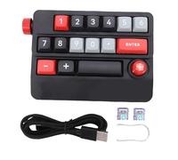 Denash Meccanico Numpad 19 Tasti Programmabili con Controllo Joystick, Materiale ABS, USB Numpad Cablato per XP, Vista, OS X, 12 modalità di Illuminazione (BLACK)
