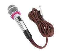 Denash Microfono a Bobina in Movimento Ad Alta sensibilità per le Prestazioni della quantità di Stadio del Karaoke, Microfono a Mano in Lega di Zinco con Tutte le Costruzioni in Metallo (SILVER)