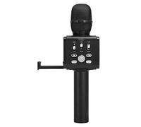 Denash Microfono Portatile Portatile con un Microfono Telefono per Feste Riverbero Multifunzionali Che Cantano MIC 4.2 per Bambini e Adulti Redgoldblackrose Gold (BLACK)