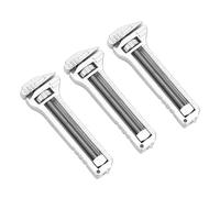 Denash Mini Chiave Multiutensile, Apribottiglie Multifunzionale Dal Design Compatto e Robusto per Campeggio con Zaino in Spalla, Alluminio Zincato, 3 Pezzi