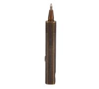 Denash Mini Portapenne in Ottone, Penna Tascabile Portatile per Ufficio | Piccola penna a sfera con corpo in ottone, penna compatta per scrivere, firmare, viaggi d\'affari