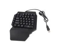 Denash Mini Tastiera da Gioco Portatile, Convertitore 5.0 Retroilluminato RGB da 35 Tasti, Plug and Play con Poggiapolsi, per IOS Telefono Cellulare PC Laptop Gioco PUBG