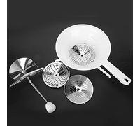 Denash Miscelatore Alimentare Frullatore Manuale Versatile per Uso da con 3 Dischi, Ergonomico per la Separazione del Succo, Materiale Alimentare, Bianco