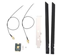 Denash Modulo NGFF WiFi 6E per Laptop, Scheda di Rete Wireless 4200 Mbps 2,4 GHz 5 GHz 6 GHz per 10 11, 5.2, OFDMA MU-MIMO, Staffa di Facile Installazione, Doppie Antenne Esterne da