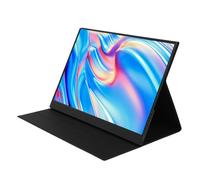 Denash Monitoraggio Portatile Touchscreen, Monitor Touchscreen LPS da 14 Pollici 1080p, Monitor Esterno con Cavalletto e Altoparlanti per L'interruttore del PC per Telefono Laptop
