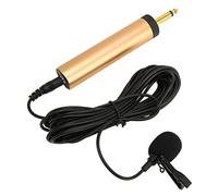 Denash Morsetto/supporto in Mikrofono Lappel di Mikrofon di Lavalier Cablato da 3,5 Mm con Cavo da 5 M - Mini Morsetto/supporto Metallico per un Uso di Tasca Flessibile