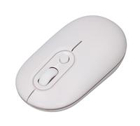 Denash Mouse Wireless Portatile Illuminato con Silenzioso, 800/1200/1600 DPI, per PC Laptop, con Ricevitore (WHITE)