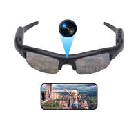 Denash Occhiali da Sole per Fotocamera, Occhiali Intelligenti Polarizzati con connettività WiFi, Occhiali Video HD 1080P con Fotocamera per Sport All'aria Aperta, Viaggi