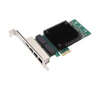 Denash PCIE Ethernet CARD X1 4 PORT GIGABIT RJ45 Adattatore di Rete in Rame per le Imprese di Ufficio, Ethernet Compatibile per il Risparmio Energetico per JL82571GB, IEEE 802.1QAV AVB FUNZIONE