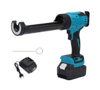 Denash Pistola Elettrica per Calafataggio a 6 velocità con Luce, a Batteria, per Cartucce di Sigillante e Adesivo 10 OZ/300 Ml, Adatta per Ristrutturazioni Domestiche, (Spina europea)
