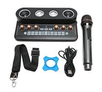 Denash Podcast Podcast Microphone Sound Kit con Chip di Trattamento Digitale, Effetti Sonori Dal Vivo per la Registrazione della Trasmissione PC, Adatto Alla Connessione del Telefono Cellulare (BLACK)