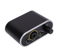Denash Preamplificatore Microfonico Regolabile con Guadagno di 28 DB, Alimentazione 48 V per Microfoni Dinamici e a Condensatore, Custodia in Metallo Resistente, Perfetto per gli Studi Domestici