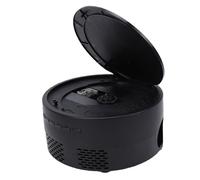 Denash Proiettore DVD Portatile con Lettore DVD Integrato 1080P HD USB 2.0 Obiettivo a Fuoco Corto per Home Theater Proiettore Cinematografico All'aperto con Doppio Altoparlante S (Spina europea)