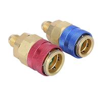 Denash R134A Connettori di Accoppiatore di Ottone Rapido per Sistemi di Condizionamento Dell'aria, Anello di Spotting Facile da Gestire, Blocco a Molla Affidabile, Adatto per gli Addetti Alla