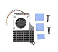 Denash RASPI 5 AVANZATO RASPI 5 Attivo con una Rapida Dissipazione del Calore per Un'efficace Ventola di Raffreddamento in Lega di Alluminio per (BLACK)