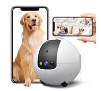 Denash Robot con Fotocamera su Ruote, Videocamera di Sicurezza Interna Mobile da 2,5K 4MP con Vista a 360° Chiamata con un click, Videocamera Mobile per Animali Domestici, Anziani