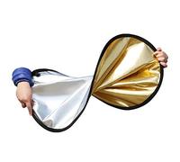 Denash Round Reflector a più Discoteca con Opzioni e D'argento, Pieghevole e Materiale Durevole, Adatto per Riempire il Materiale di Tela (60 cm / 23,6 pollici)