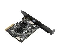 Denash Scheda con velocità di Trasferimento PCIE 3.0 a USB 3.0 da 10 Gbps con Funzione di Protezione per Desktop, Alimentatore Stabile, Modello PH68