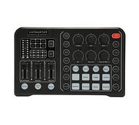 Denash Scheda Dal Vivo Riduzione del Rumore Intelligente -Mixer Karaoke Amante della Musica Dal Vivo ABS/Black/1 X Card