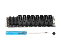 Denash Scheda di Espansione M.2 M Key a 8 Porte 3.0 Adattatore PCIe 3.0 X2 Convertitore Serial ATA a 8 Porte Adattatore a Alloggiamenti con Dissipatore di Calore in Alluminio per