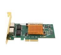 Denash Scheda di Rete PCI Dual Porta Adattatore Ethernet Gigabit per il Chip I350, Accelerazione Hardware per la Rete del Server con 2 Porte RJ45, Interfaccia PCIe X4 per/Server